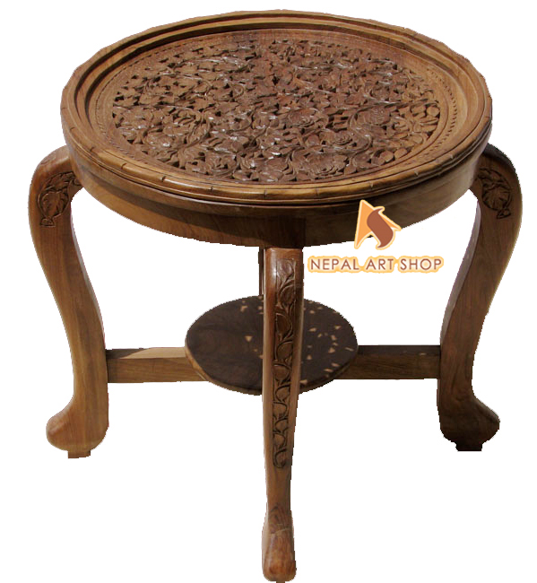 hand carved living room tables, kashmiri walnut,
wood carving, furniture, modern tables designs
