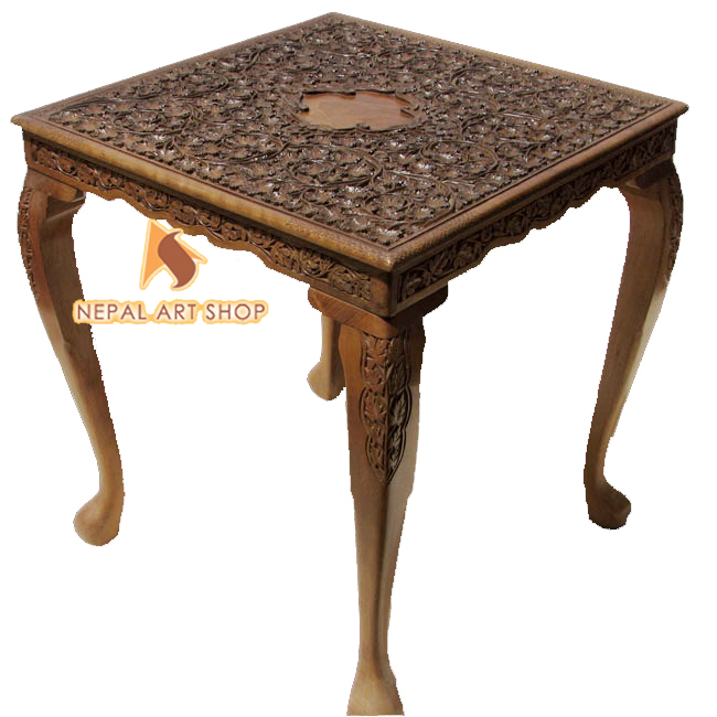 hand carved living room tables, kashmiri walnut,
wood carving, furniture, modern tables designs