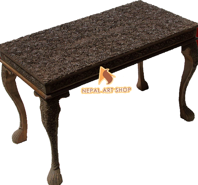 hand carved living room tables, kashmiri walnut,
wood carving, furniture, modern tables designs