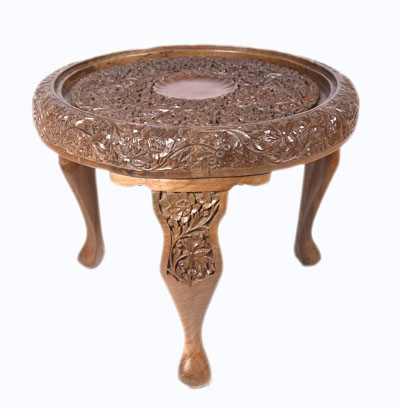 hand carved living room tables, kashmiri walnut,
wood carving, furniture, modern tables designs