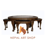 hand carved living room tables, kashmiri walnut,
wood carving, furniture, coffee table Nepal, Coffee Table designs