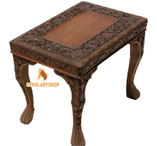 hand carved living room tables, kashmiri walnut,
wood carving, furniture, coffee table Nepal, Coffee Table designs