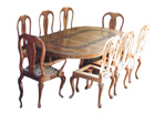 walnut dining table, hand carved walnut wooden tables, solid walnut dining table and chairs