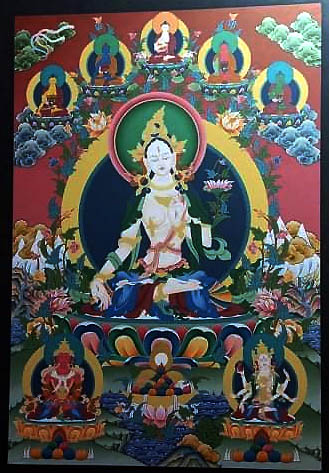 white tara, buddha tara, thangka painting, thangka art, tara mandala art, white tara thangka, white tara buddha, tara paintings, tara thangka