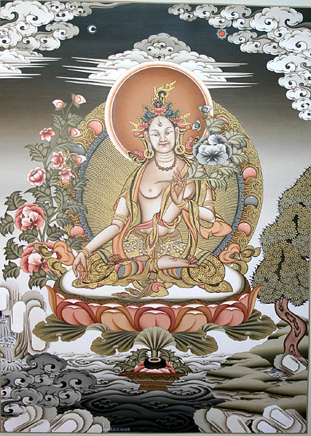white tara, buddha tara, thangka painting, thangka art, tara mandala art, white tara thangka, white tara buddha, tara paintings, tara thangka