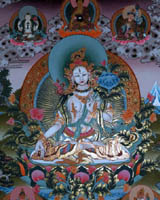 white tara thangka, white tara buddha, tara paintings, tara thangka, white tara painting