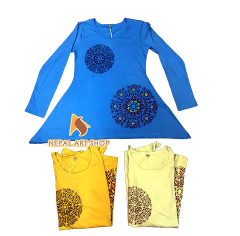 Long Sleeve Cotton Printed ladies Wear – Wholesale Nepal Garment Code NGARM026
