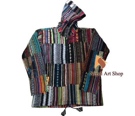 Knitted Textile Patchwork Hoodie Jackets – Wholesale Nepal Garment Code NGARM040
