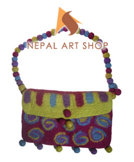 Beaded Handle Felt Purse – Wholesale Code NASFC022 from Nepal