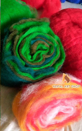 Assorted Wool Roving (KG-Any ONE) – Wholesale Felt Yarn Roving Wool Code FWR003 from Nepal